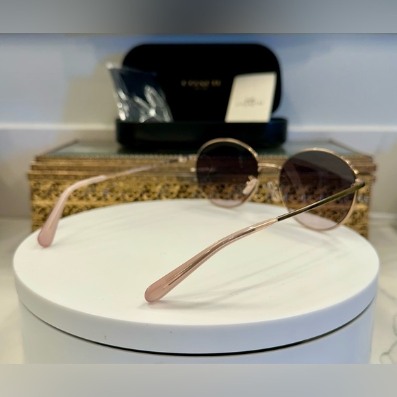 Coach - NWOT - Shiny Rose Gold Sunglasses - Purple Gradient Lenses, Pink Tips main image 9